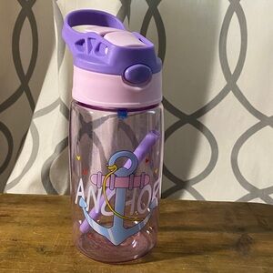 Purple and Pink Anchor Water Bottle brand new straw included